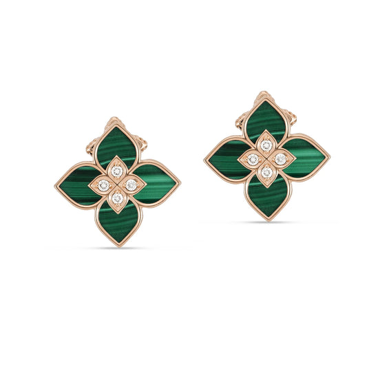 LBT-ADV777EA3192宽20mm小钻&玛瑙扭绳四叶草梅花镖耳钉