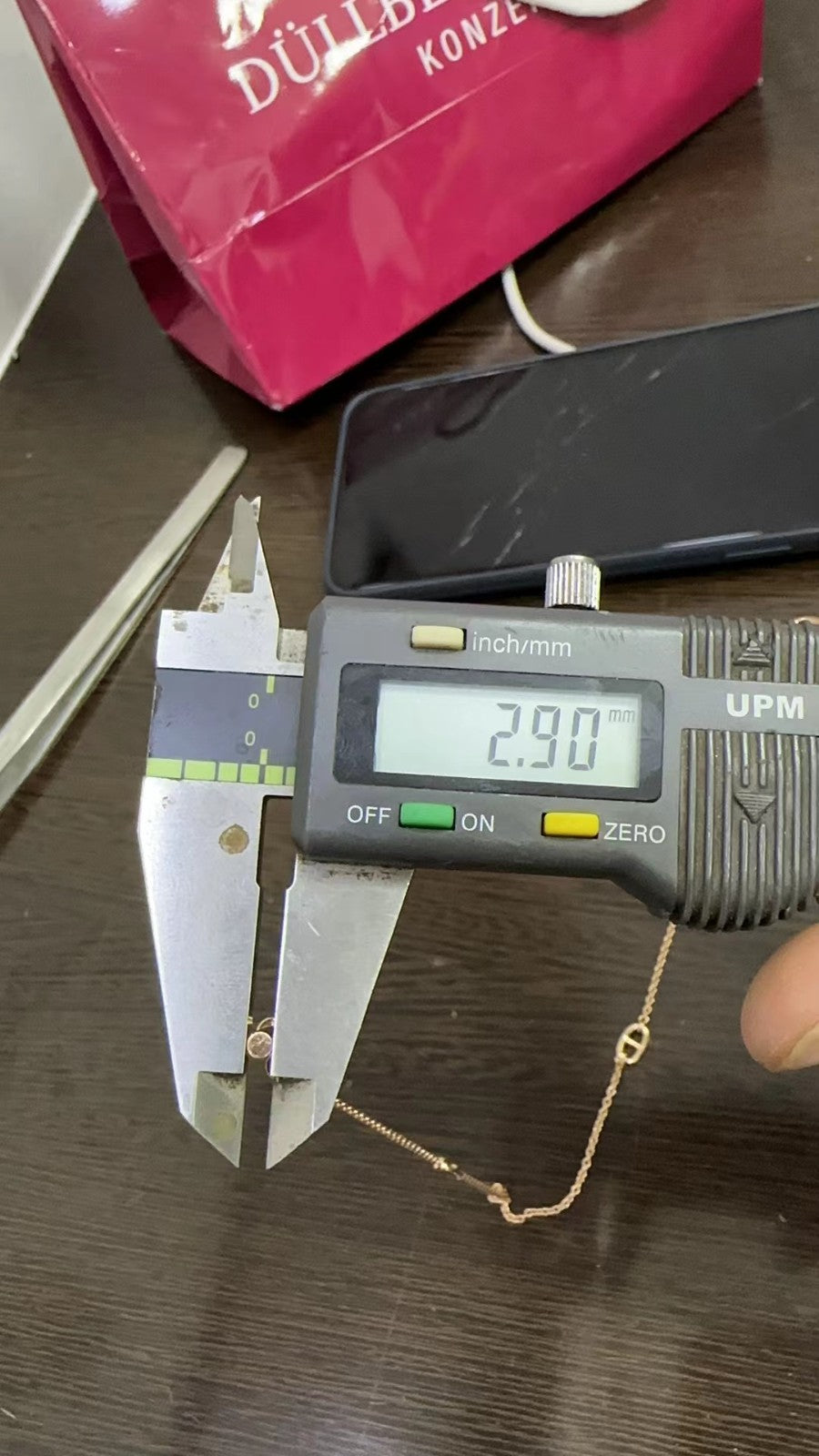 爱H仕-H105202B猪鼻子日字光金大套链项链客版（链长120cm）