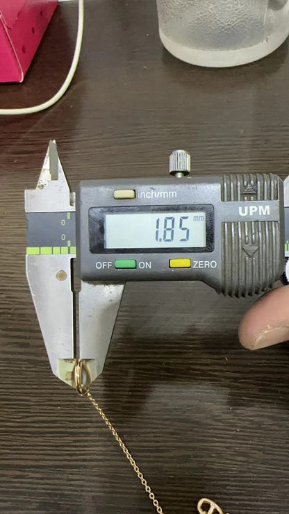 爱H仕-H105202B猪鼻子日字光金大套链项链客版（链长120cm）