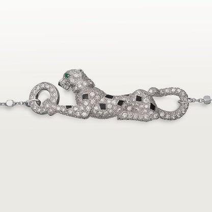 KDY-N6710514 diamond sideways leopard bracelet