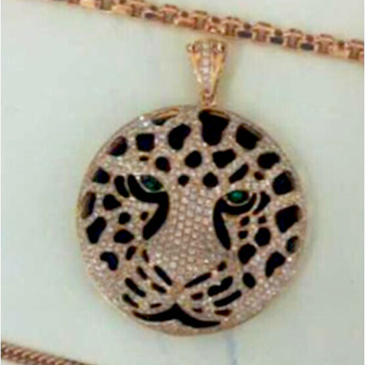 KDY-H3997434 round leopard brand pendant