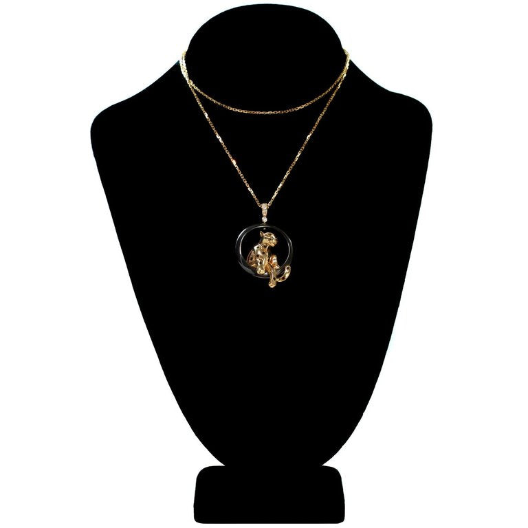 KDY-N7412900 leopard lying circle pendant