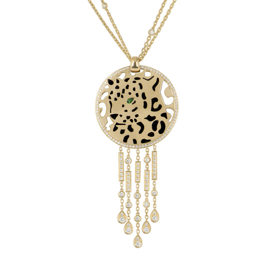 KDY-N7065400 round leopard brand necklace