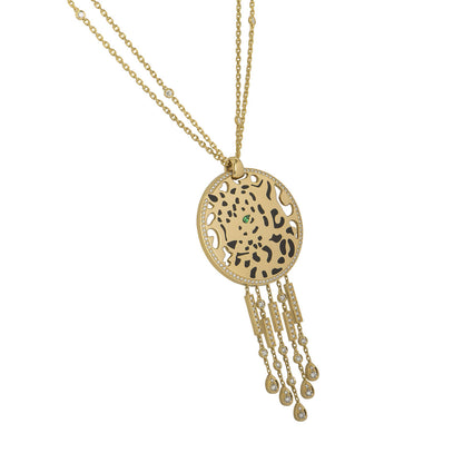 KDY-N7065400 round leopard brand necklace