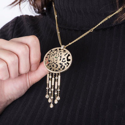 KDY-N7065400 round leopard brand necklace