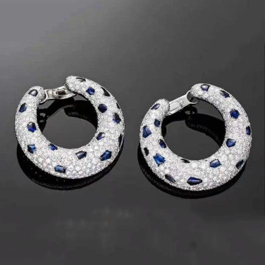 KDY-H38554 leopard print earrings 25mm