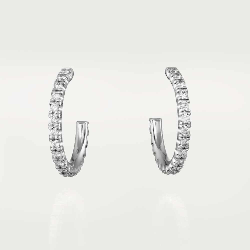 KDY-B8301226 full diamond C-shaped T-strip stone stud earrings