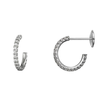 KDY-B8301226 full diamond C-shaped T-strip stone stud earrings