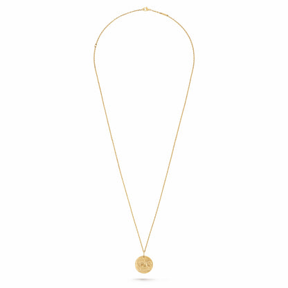 VCARP7SS00 solid version light gold bull pendant