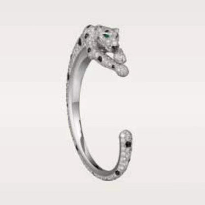 KDY-H8000332 earrings and ear cuffs full of diamonds and agate two-legged leopard earrings
