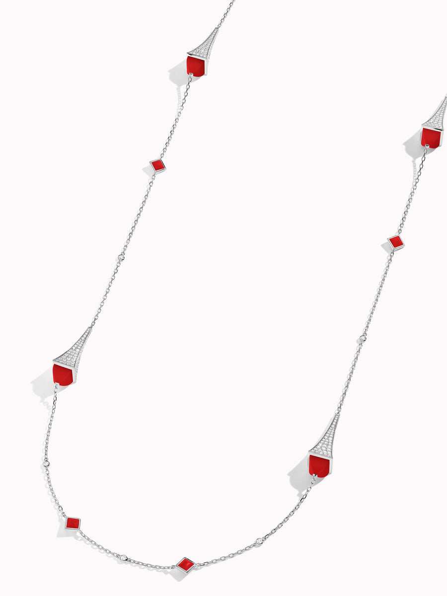 ML-CLEO-N12 pointed hammer long necklace