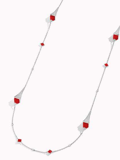 ML-CLEO-N12 pointed hammer long necklace