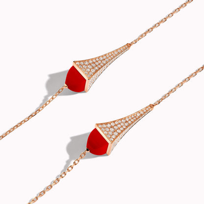 ML-CLEO-N12 pointed hammer long necklace