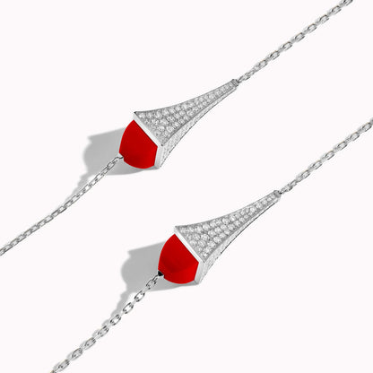 ML-CLEO-N12 pointed hammer long necklace