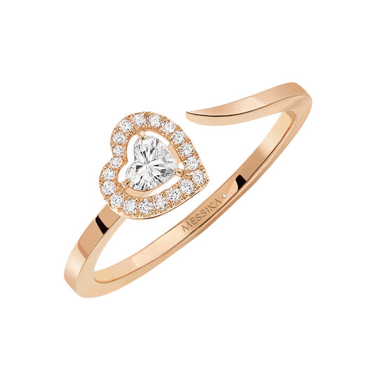 MSK-11439 Heart-shaped stone twisted arm ring