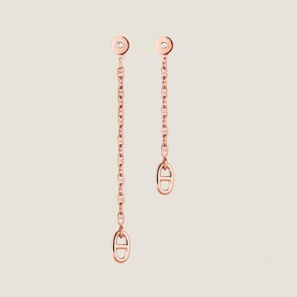 AMS-H119550B Japanese character pig nose long earrings