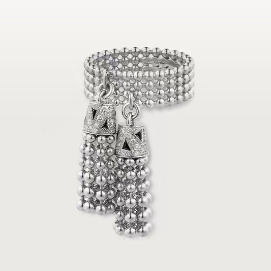 KDY-N4781200 tassel bead agate ring