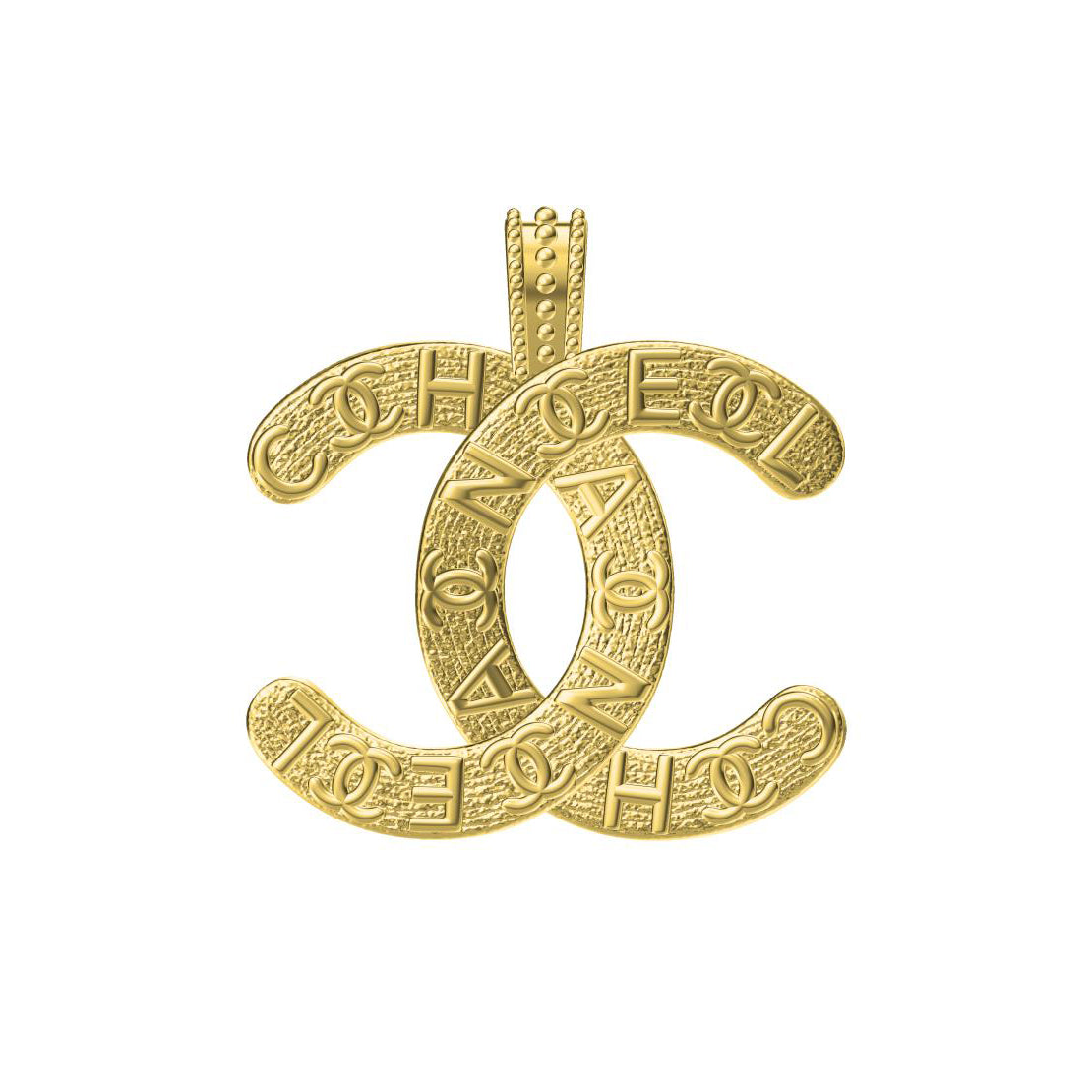 XNE-J126963 25.4mm double c letter pendant