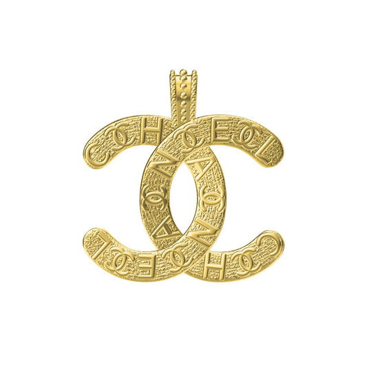 XNE-J126963 25.4mm double c letter pendant