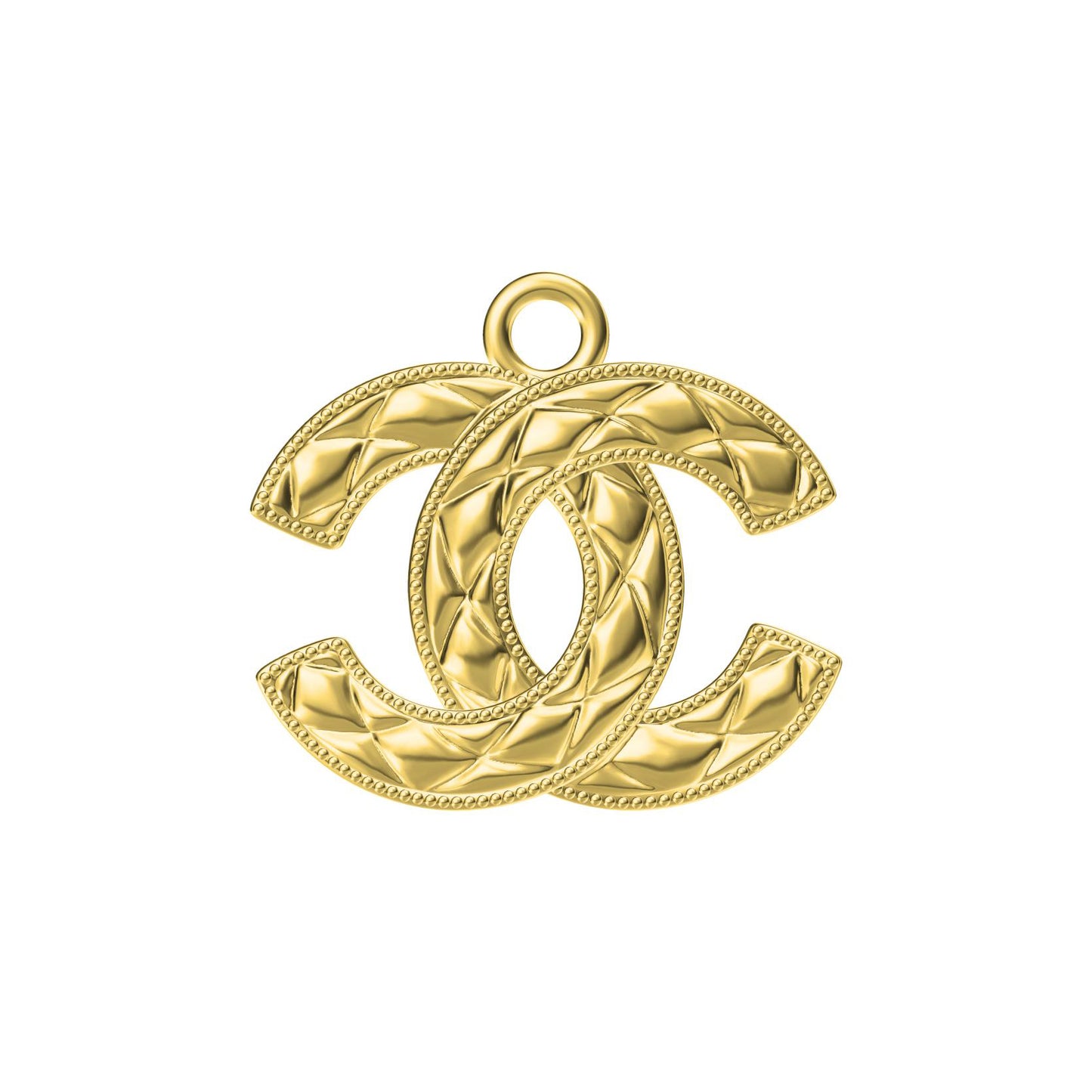 XNE-71132 Quilted Double C Cross Pendant