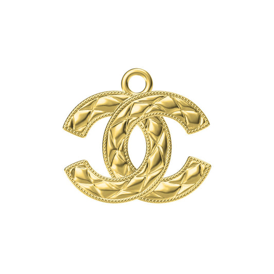 XNE-71132 Quilted Double C Cross Pendant