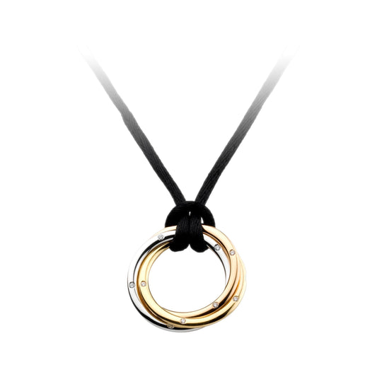 KDY-B3041100 three-color pendant with diamonds