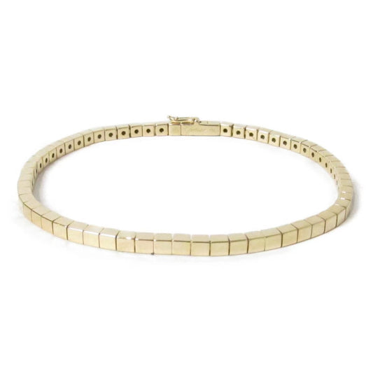 KDY-B2886649 light gold square plaid bracelet