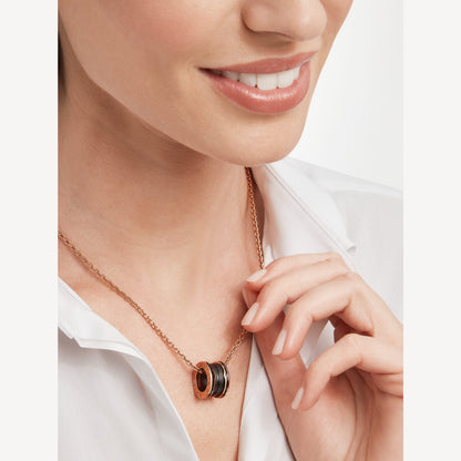 BGL-358050 Baogai black ceramic black edge pendant necklace
