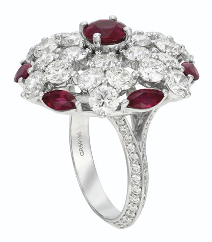 GLF-RGR477四爪马眼钻剑脊满钻戒指主石0.6ct