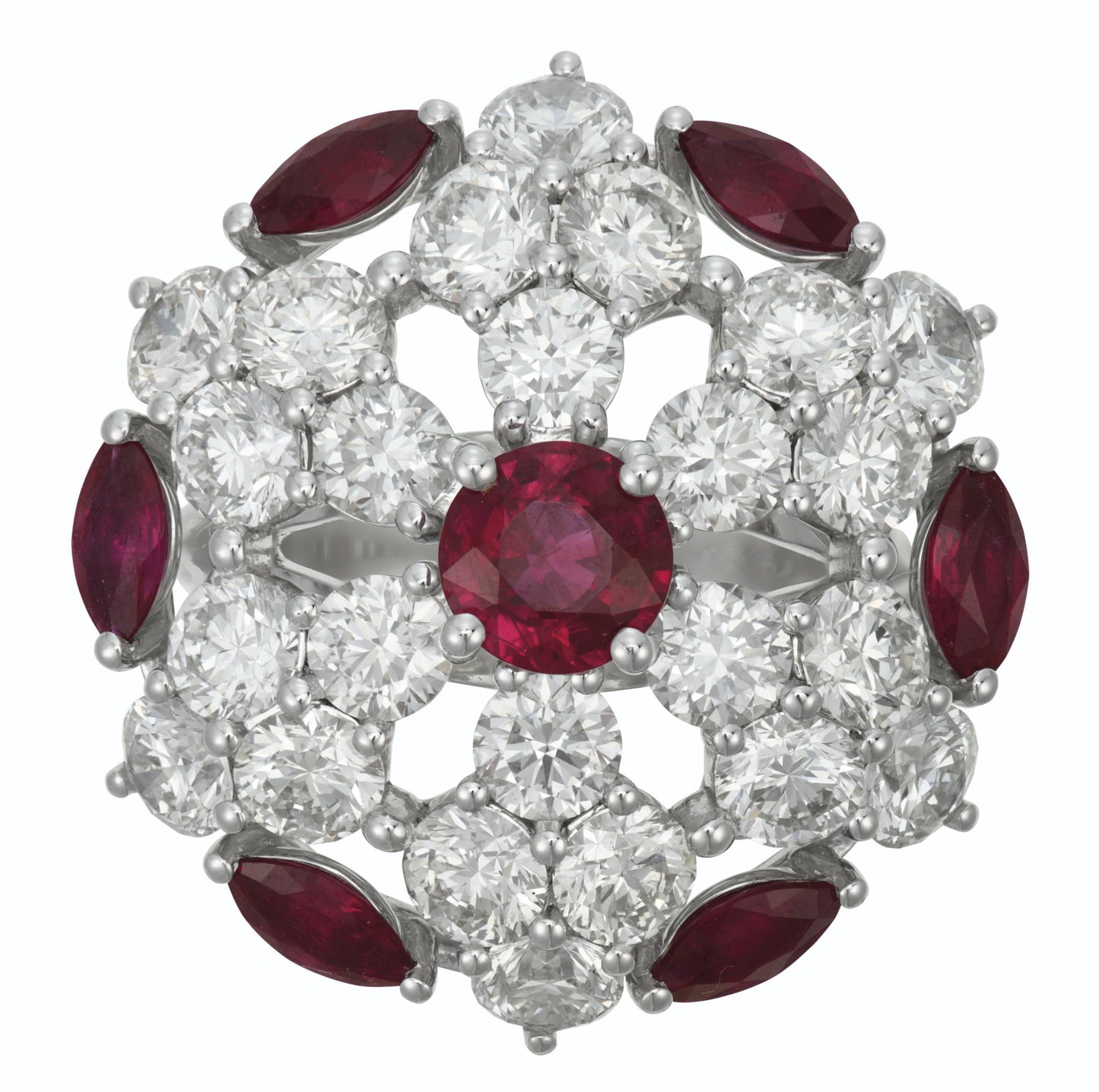 GLF-RGR477四爪马眼钻剑脊满钻戒指主石0.6ct