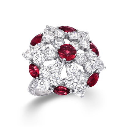 GLF-RGR477四爪马眼钻剑脊满钻戒指主石0.6ct