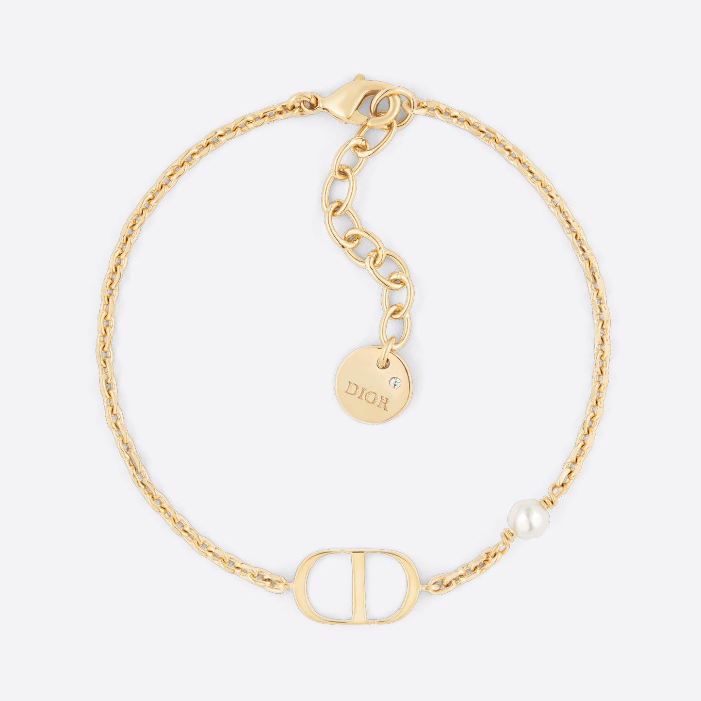 DIOR-B1310PTCRS光金字母CD珍珠手链