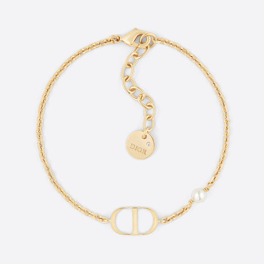 DIOR-B1310PTCRS光金字母CD珍珠手链