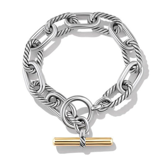 DWYM-B17550 twisted rope threaded light gold egg-shaped Q buckle bracelet 18cm
