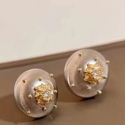 BQLT-M6363 round body glossy brushed earrings 13.2mm