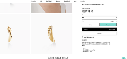 TIF-60763895光金水波潮汐耳环