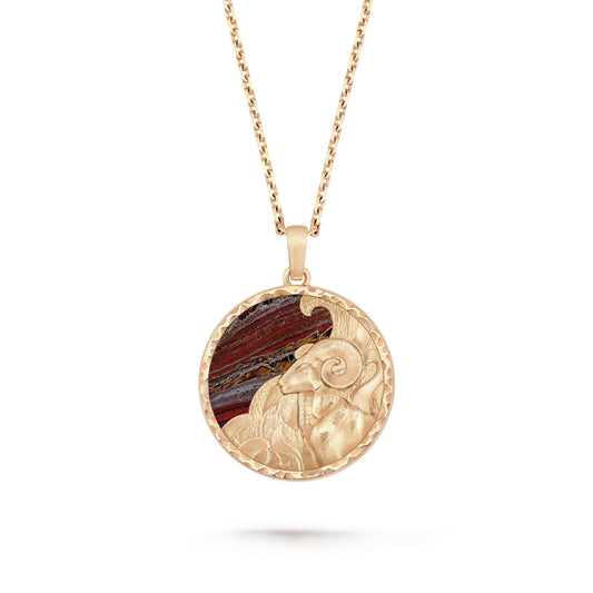 VCARP9R800 26mm Aries twelve constellation pendant