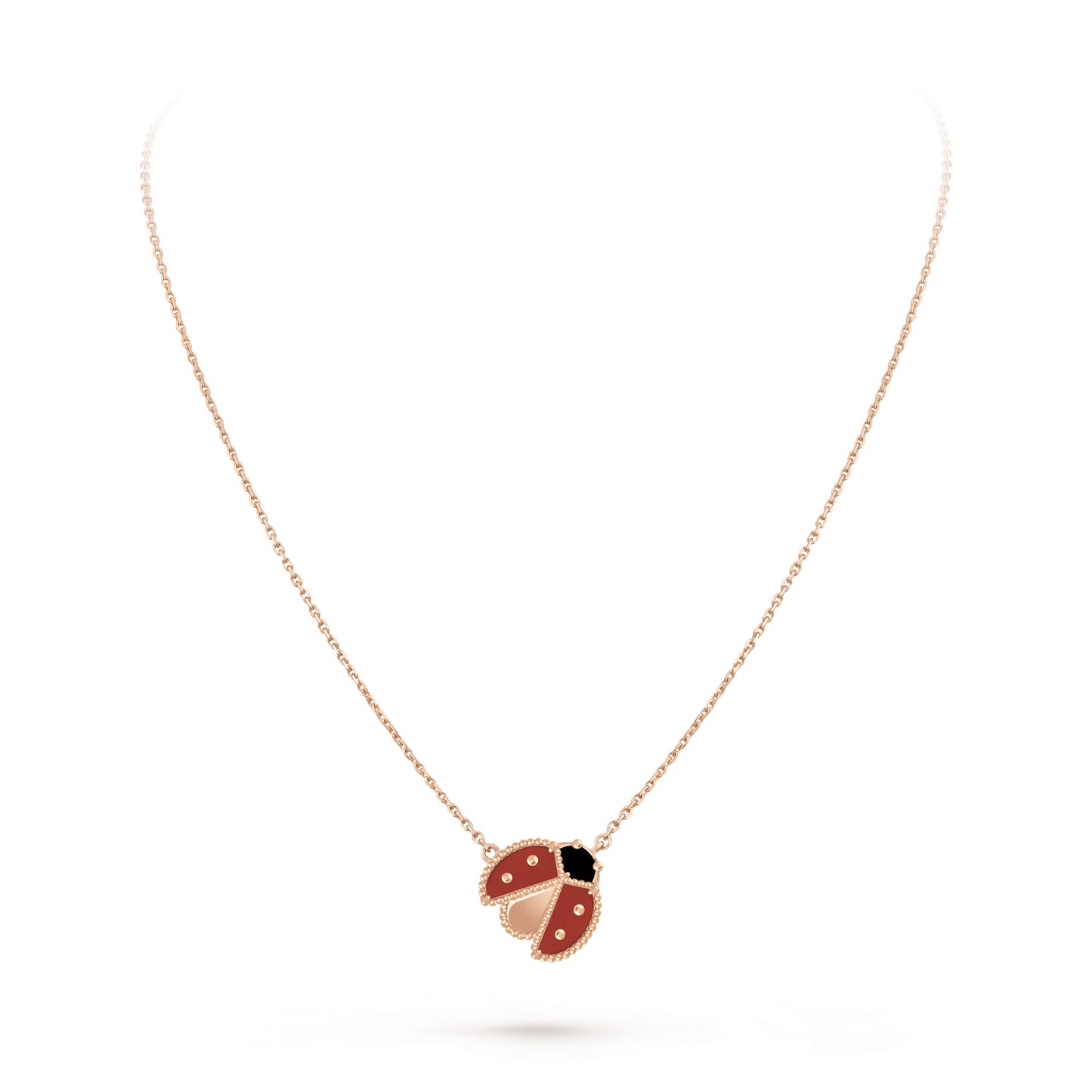 VCARP9X000 ladybug tether pendant necklace
