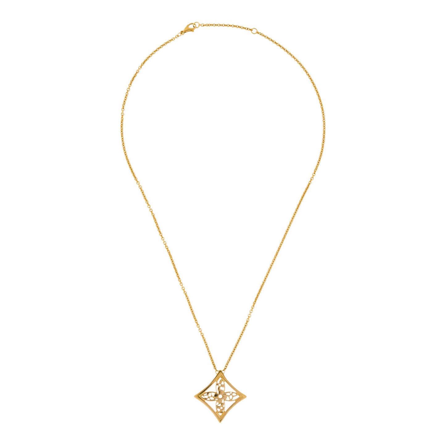 LV-Q93217 Plum Blossom Flying Standard Hollow Light Gold Flower Pendant