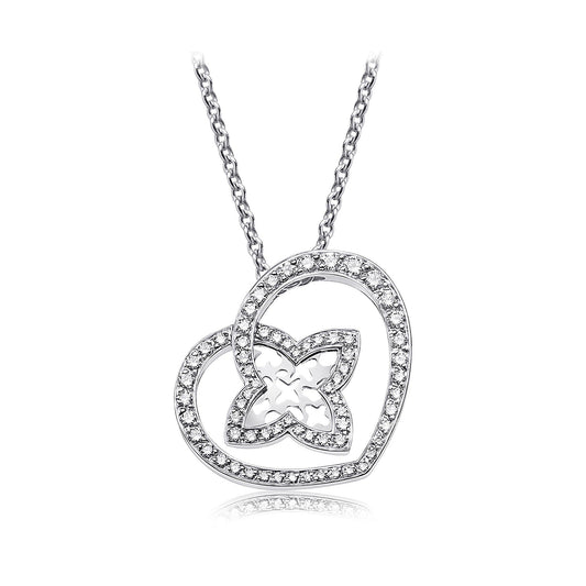 LV-Q93214 hollow flower flying mark heart-shaped pendant