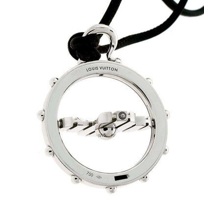 LV-0000188 light gold hollow plum blossom four-leaf clover black rope pendant