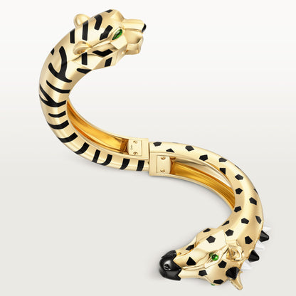 KDY-H6040215 Tiger Horse Head Double Head Open Bracelet
