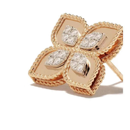 LBT-ADR888EA1837扭绳四叶草金片版20MM耳钉