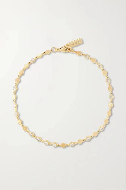 MSK-12350 small blister encrusted small round cake bracelet