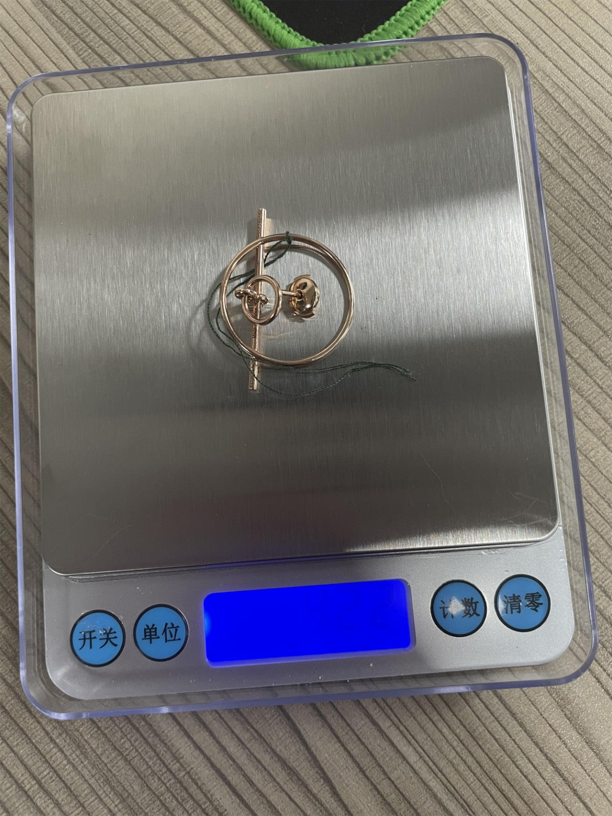 AMS-H105117B客版光金圆环拉环耳钉