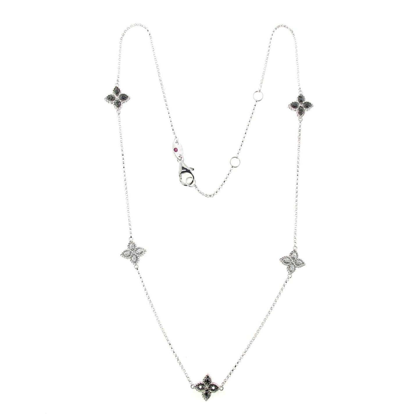 LBT-ADR777CL2644扭绳四叶草5花飞标小钻项链