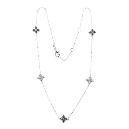 LBT-ADR777CL2644扭绳四叶草5花飞标小钻项链