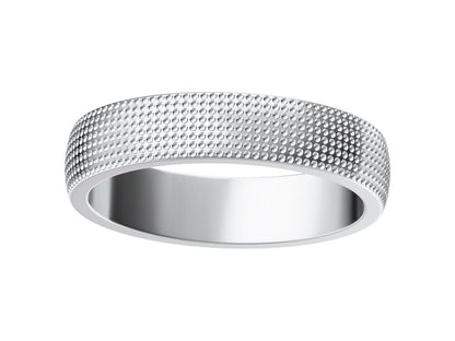DBES-R150315 light gold wide pit pattern ring
