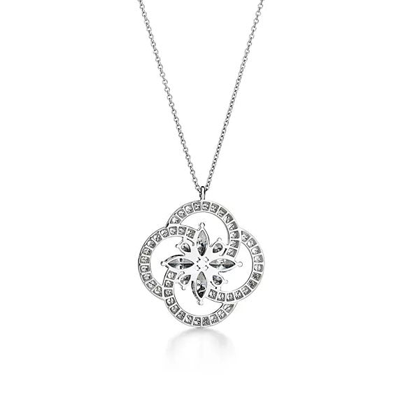 TIF18920683 diamond rotating flower large pendant