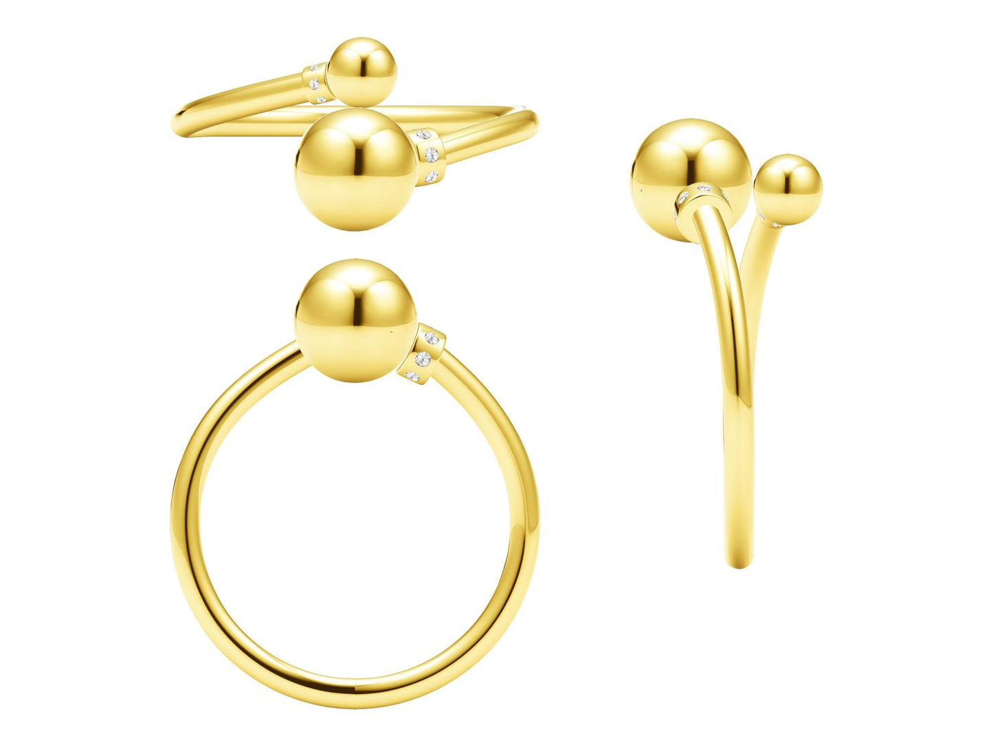 TIF-1681631 ball round bead twist arm ring